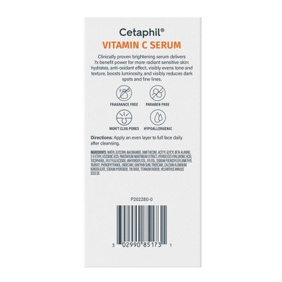 Cetaphil Brightening Vitamin C Face Serum 1fl oz - New by This is Beauty US