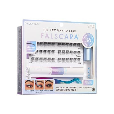 KISS Products Falscara Lash Extension Kit Lengthening Wisps 36ct - Imperfect Box by This is Beauty US