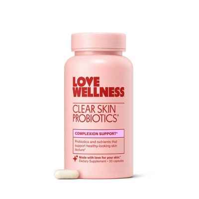 Love Wellness Clear Skin Probiotics for Clear and Healthy Skin 30ct - New