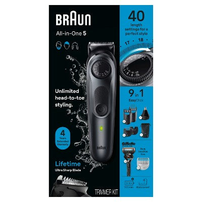 Braun All-In-One Style Kit Series-5 AiO5470 Rechargeable 9-in-1 Body Beard &amp; Hair Trimmer - New by This is Beauty US