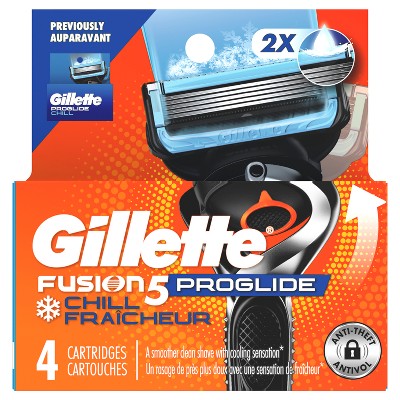 Gillette ProGlide Chill Razor Refills for Men 4 Blade Refills - Imperfect Box by This is Beauty US