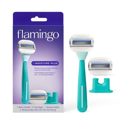 Flamingo Moisture Plus with 2 Razor Blade Cartridges Seafoam - Imperfect Box by This is Beauty US