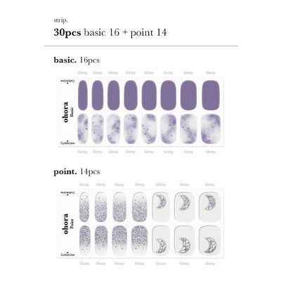 Ohora Gel Nail Design Line Goblin Moon 30ct - New