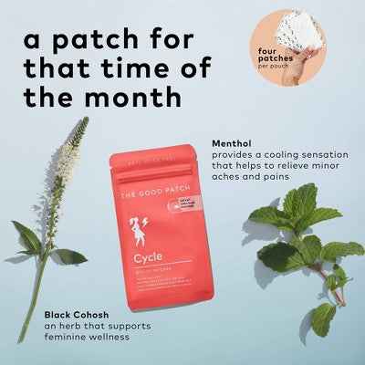 The Good Patch Cycle Plant-Based Vegan Wellness Patch 4ct. - New