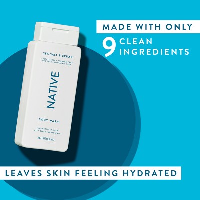Native Body Wash for Men &amp; Women Sea Salt &amp; Cedar 18 fl oz - Imperfect Container by This is Beauty US