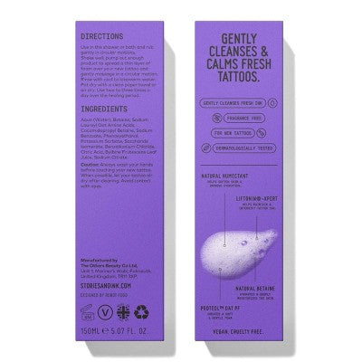 Stories &amp; Ink Repairing Aftercare Foaming Body Cleanser 5.07 fl oz - imperfect Box