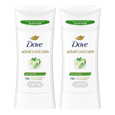 Dove Beauty Advanced Care Cool Essentials 72-Hour Women&amp; Antiperspirant &amp; Deodorant 2.6oz/2pk - New by This is Beauty US