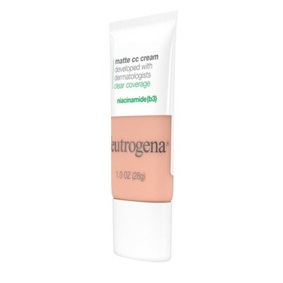 Neutrogena Clear Coverage Flawless Matte Color Correcting Cream, Full-Coverage 3.0 Vanilla - New by This is Beauty US