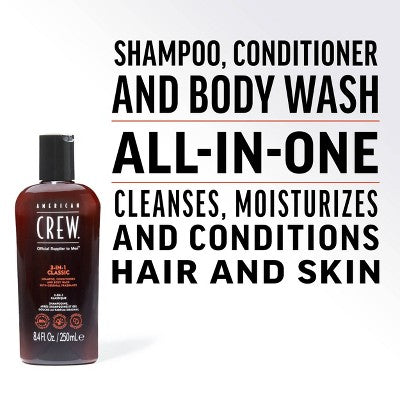 American Crew 3-in-1 Shampoo, Conditioner and Body Wash 15.2 fl oz - Imperfect Container by This is Beauty US