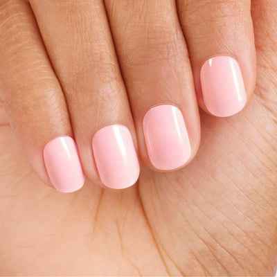 Dashing Diva Glaze Semi-Cured Gel Nail Polish Strips Starter Kit Powder Pink 32ct - New