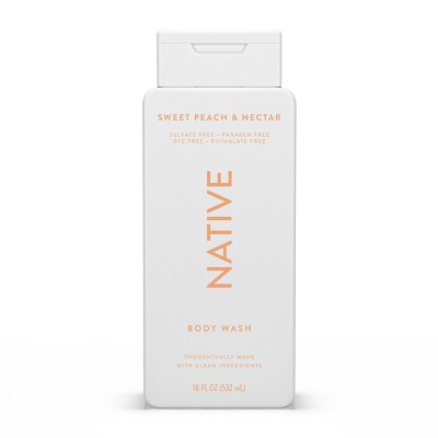 Native Body Wash Sweet Peach &amp; Nectar Sulfate Free 18 fl oz - Imperfect Container by This is Beauty US