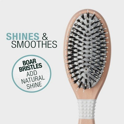Conair Ceramic Wood Nylon &amp; Boar Bristle Cushion Hair Brush - Imperfect Box