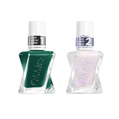 essie gel by essie Evergreen Fantasy Longwear Duo Gift Set Vegan Nail Polish Set 2pc - Imperfect Box by This is Beauty US