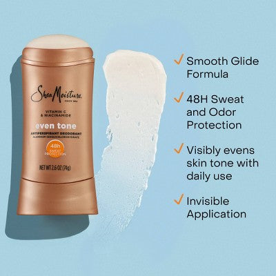SheaMoisture Even Tone Solid Antiperspirant &amp; Deodorant with Vitamin C &amp; Niacinamide 2.6oz - New by This is Beauty US