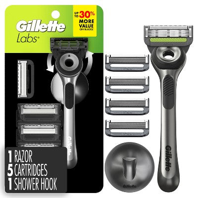 GilletteLabs Value Pack Razor Handle + 5 Blade Refills - Missing Box by This is Beauty US