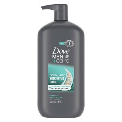 Dove Men Care Sensitive Skin Body &amp; Face Wash Oatmeal &amp; Aloe 30 fl oz - New by This is Beauty US