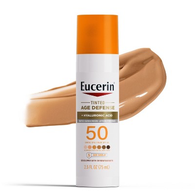Eucerin Age Defense Face Sunscreen Tinted Lotion SPF 50 2.5 fl oz - Imperfect Box by This is Beauty US