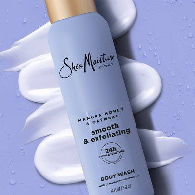 SheaMoisture Body Wash Smooth &amp; Exfoliating Manuka Honey &amp; Oatmeal with Plant-Based Moisturizers 18 fl oz - Imperfect Container by This is Beauty US