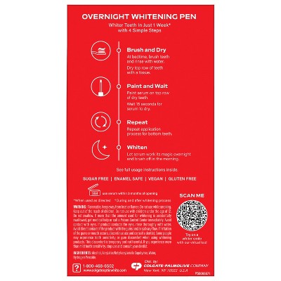 Colgate Optic White Overnight Teeth Whitening Pen Gel 0.08 fl oz/21 Treatments - New by This is Beauty US