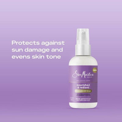 SheaMoisture Melanin Care Broad Spectrum SPF 30 Sunscreen Face Lotion 3 fl oz - Imperfect Container by This is Beauty US