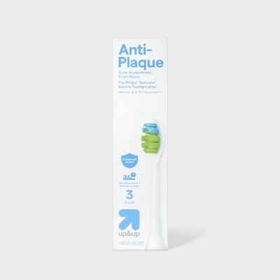 Anti-Plaque Sonic Brush Heads 3ct Up&amp;Up - Imperfect Box
