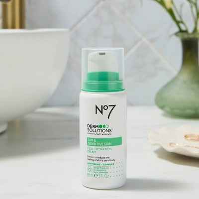 No7 Derm Solutions 100HR Hydration Cream Moisturiser Dry &amp; Sensitive Skin 3oz - Imperfect Container