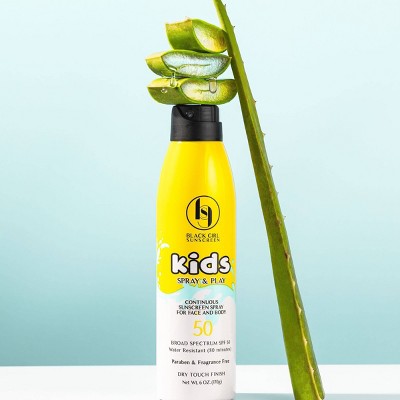 Black Girl Sunscreen Kids Spray &amp; Play SPF 50 6oz - Imperfect Container