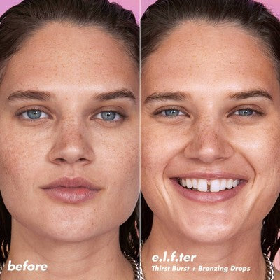 e.l.f. SKIN The Hottest Drops Duo Bronzing Drops &amp; Holy Hydration 2ct/0.33oz - Imperfect Box
