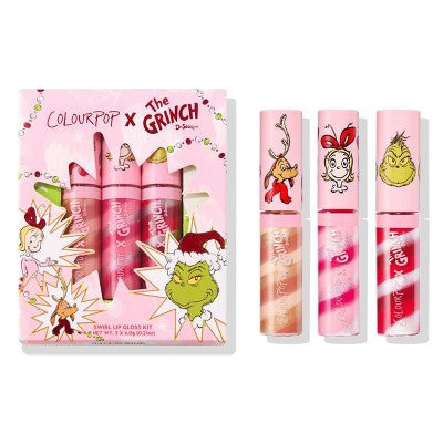ColourPop x How the Grinch Stole Christmas Lip Gloss Trio Merry Grinchmas 0.048oz - Imperfect Box 