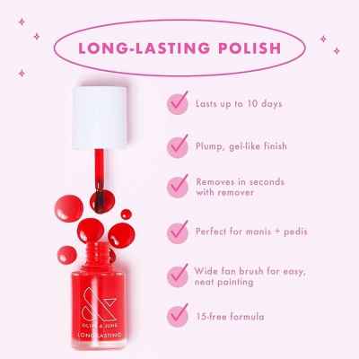 Olive &amp; June Top Coat Long Lasting Nail Polish Pink Goldfish 0.92 fl oz - New