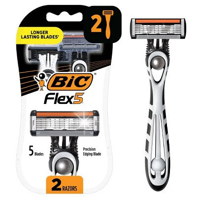 BiC Men &amp; Flex 5 Blades Sensitive Disposable Razors 2ct - New by This is Beauty US