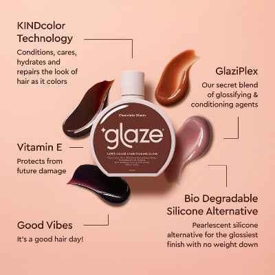 Glaze SuperGloss Color Conditioning Hair Gloss Chocolate Gleam Brown 6.4 fl oz - New