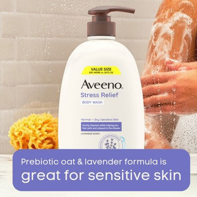 Aveeno Stress Relief Body Wash with Lavender &amp; Chamomile 33oz - New by This is Beauty US