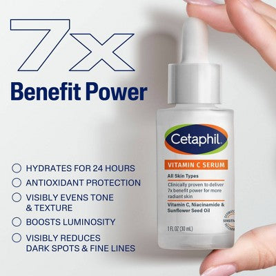 Cetaphil Brightening Vitamin C Face Serum 1fl oz - New by This is Beauty US