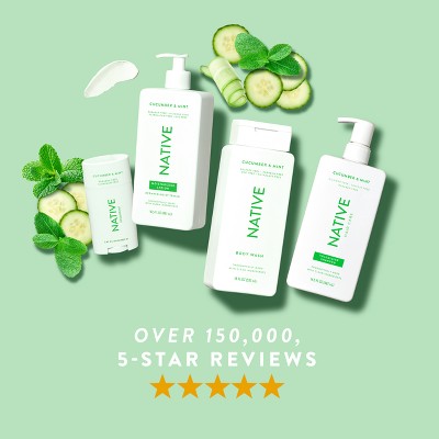 Native Vegan Cucumber &amp; Mint Natural Volume Shampoo, Clean, Sulfate, Paraben and Silicone Free 16.5 fl oz - Imperfect Container by This is Beauty US