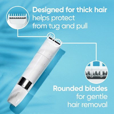 Venus for Pubic Hair &amp; Skin Gentle Trimmer + 1 Attachment Comb 2pk - Imperfect Box