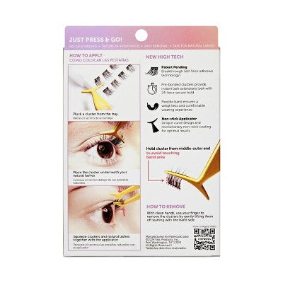 KISS Products imPRESS Press-On Self Adhesive Eyelashes Natural &amp; Wispy 50ct - New