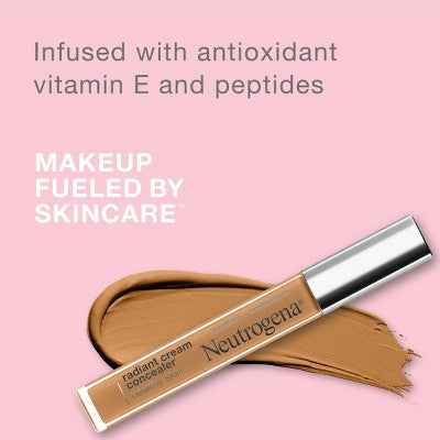 Neutrogena Healthy Skin Radiant Brightening Lightweight Perfecting Cream Concealer with Peptides &amp; Vitamin E Antioxidant 03 Sugar Light 0.24oz - Imperfect Container