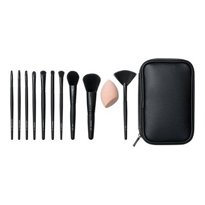 e.l.f. Full Face; Eye Makeup Brush Set With Travel Case 12pc - Imperfect Box by This is Beauty US