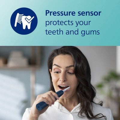 Philips Sonicare 4100 Plaque Control Rechargeable Electric Toothbrush HX3689/22 Navy - Imperfect Box by This is Beauty US