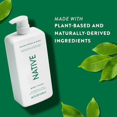 Native Body Wash for Men &amp; Women - Eucalyptus &amp; Mint Sulfate Free with Pump 36 fl oz - Imperfect Container by This is Beauty US