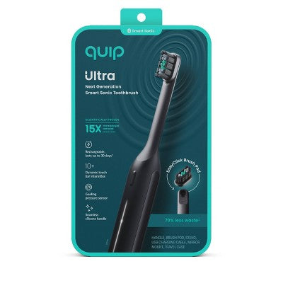quip Ultra Next Generation Smart Sonic Electric Toothbrush Onyx - Imperfect Box by This is Beauty US