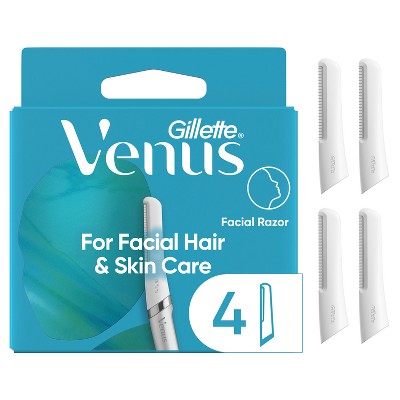 Venus for Facial Hair &amp; Skin Care Exfoliating Dermaplaning Razor Blade Refills 4ct - New
