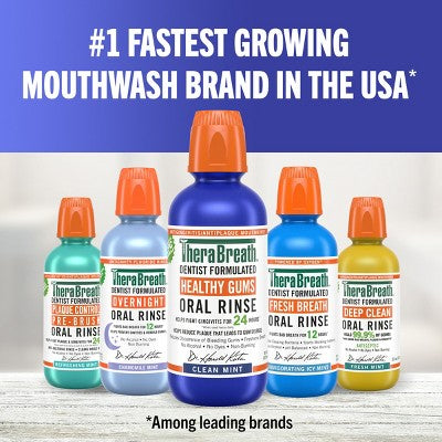 TheraBreath Healthy Gums Mouthwash Antigingivitis Clean Mint 16 fl oz - Imperfect Container by This is Beauty US