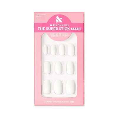 Olive &amp; June Fake Nails XS Squoval Swan 32ct - New