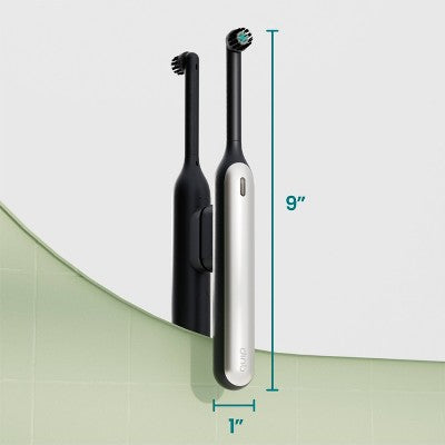 quip Rev Oscillating Rechargeable Electric Toothbrush Black/Silver - Imperfect Box by This is Beauty US