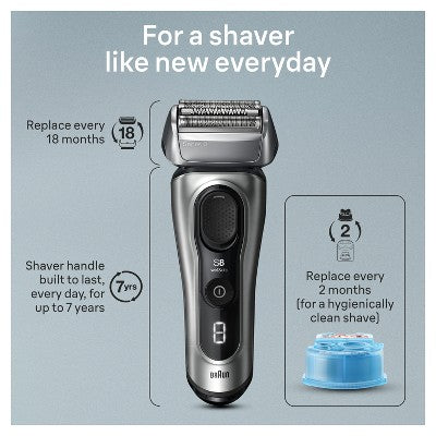 BRAUN SERIES 8-8567CC RECHARGEABLE WET &amp; DRY SHAVER + SMARTCARE CENTER - Imperfect Box
