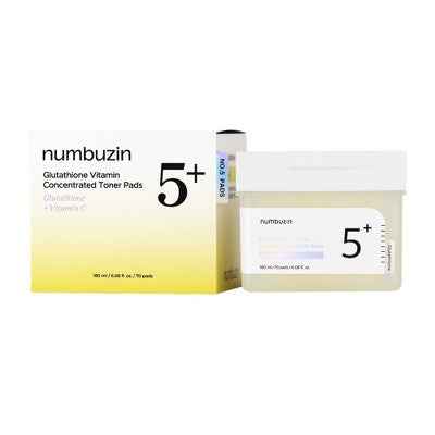 numbuzin No.5+ Glutathione Vitamin Concentrated Toner Pads 70ct - New