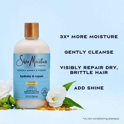 SheaMoisture Manuka Honey &amp; Yogurt Hydrate &amp; Repair Shampoo 13 fl oz - Imperfect Container