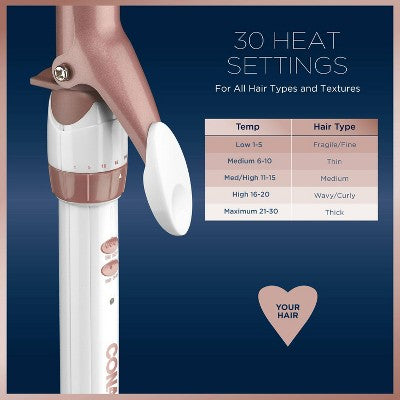 Conair Double Ceramic Rose Gold Curling Iron 1" - Imperfect Box by This is Beauty US